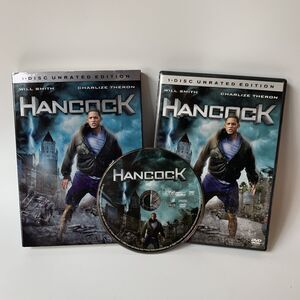 Hancock (DVD, 2008) Unrated Edition Slip Sleeve Cover Will Smith Superhero